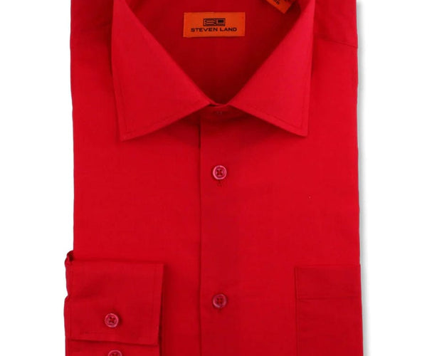 steven land dress shirts | 4 PC Set White French cuffs allow for cufflinks Steven Land DSW2516 Polka Dot