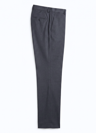 Boss Heather Gray Notch Classic Fit Lapel Wool 2-Button Suit 40R