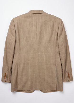 Sartoria Partenopea Mens Tan Pinstripe Half-Canvassed Notch Lapel Classic Fit 3-button Wool Suit - 44L