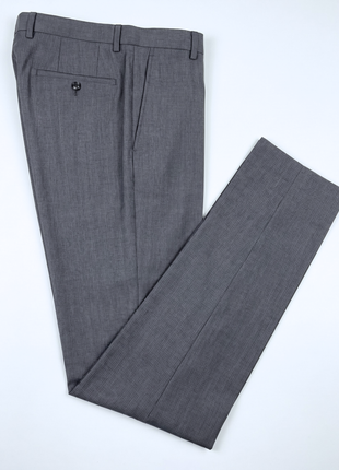 Hugo Boss Gray Micro Check Classic Fit Notch Lapel Wool 2-Button Suit 40R
