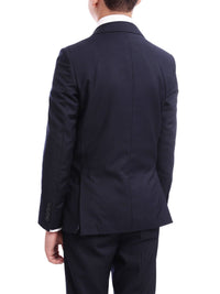 Thumbnail for T.O. Boys T.O Boy's Solid Navy Blue Husky Fit Blazer Sportcoat