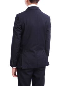 Thumbnail for T.O. Boys T.O Boy's Solid Navy Blue Slim Fit Suit
