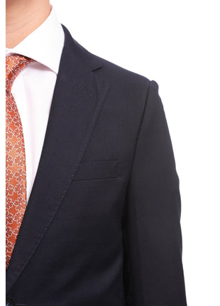 T.O. T.O. Boys Solid Navy Blue Classic Fit Suit