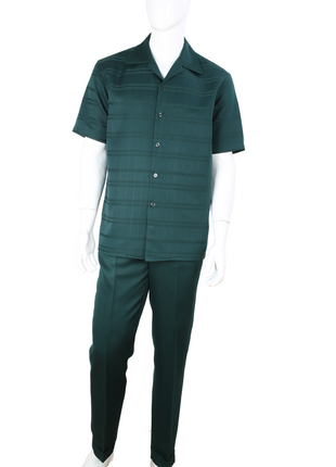 Apollo King Royal Diamond Green Classic Fit 2 Piece Walking Suit