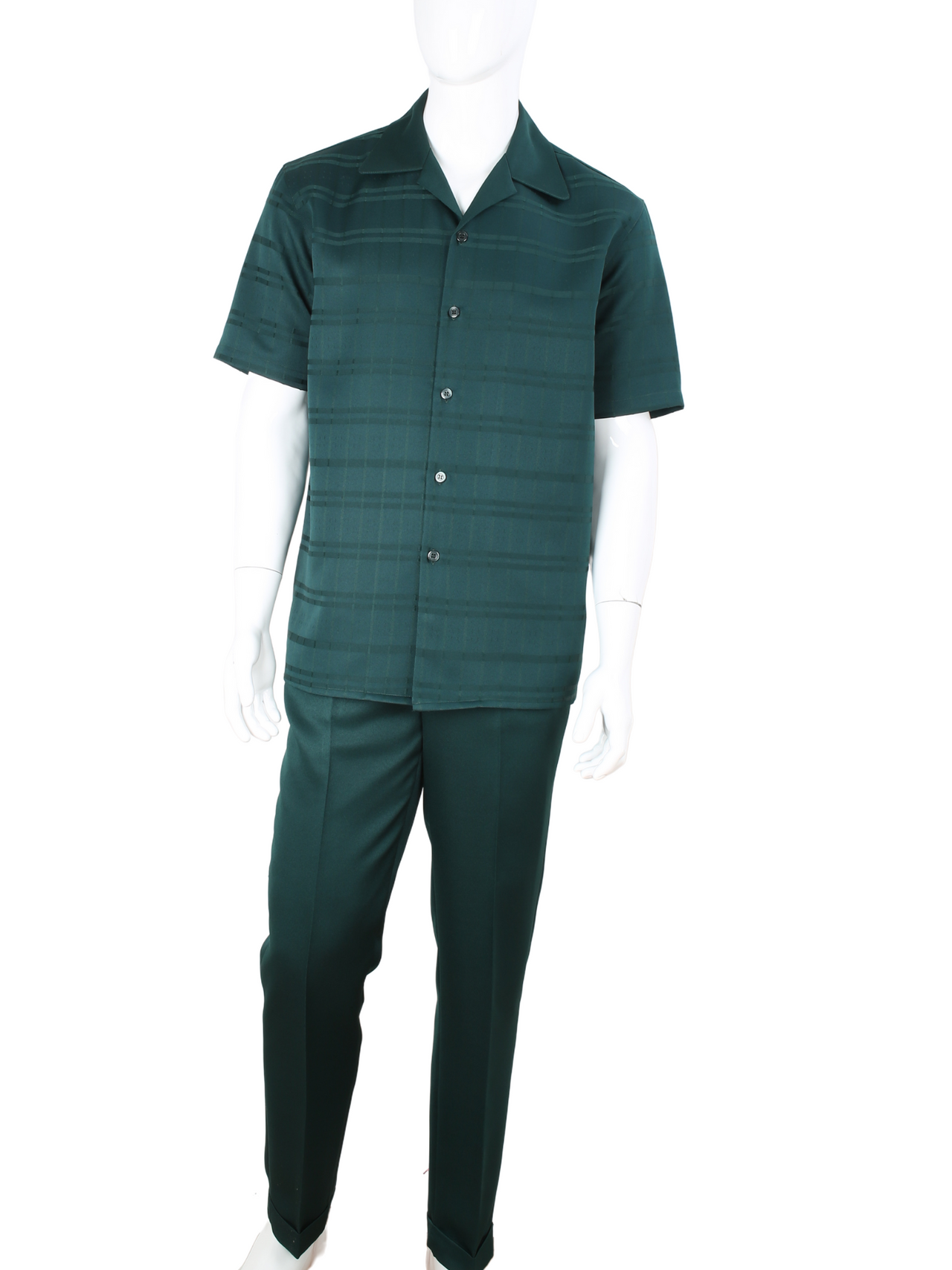 Apollo King Royal Diamond Green Classic Fit 2 Piece Walking Suit