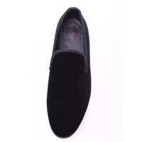 Thumbnail for The Lapel Project Black Velvet Boys Slip-On Tuxedo Dress Shoes