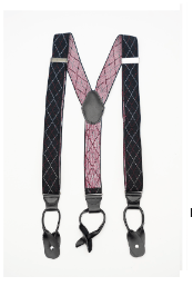 The Suit Depot Black Diamond Suspenders