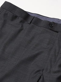 Thumbnail for Tommy Hilfiger PANTS Men's Charcoal w/ Grey Light Blue Windowpane Wool Classic Fit Pants