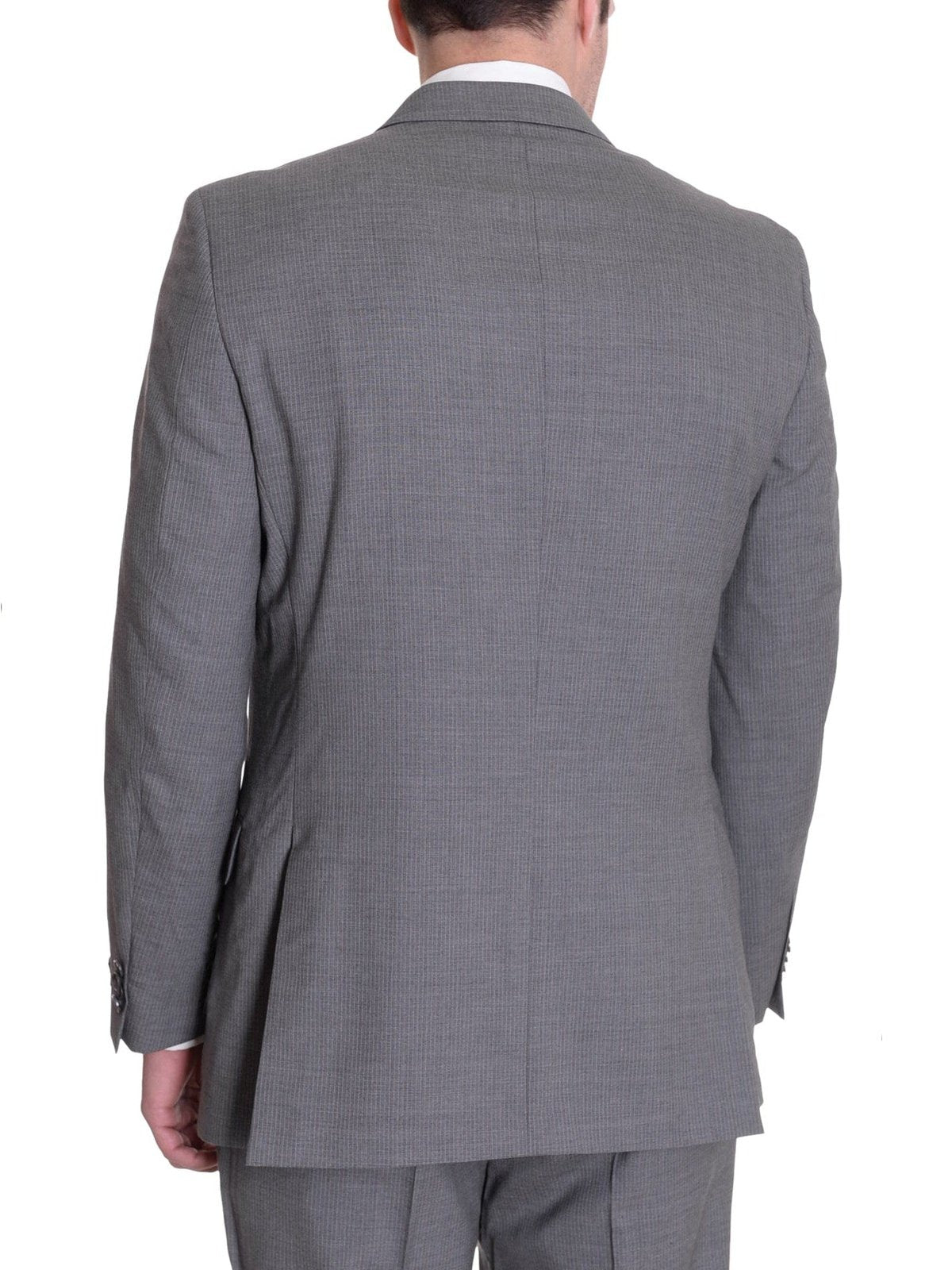 Tommy Hilfiger TWO PIECE SUITS Tommy Hilfiger Trim Fit Gray Pinstriped Two Button Wool Suit
