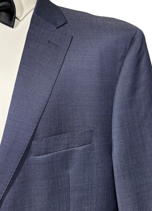 Lauren Ralph Lauren Mens Blue Textured Notch Lapel Slim Fit 2-button Wool Suit - 50L