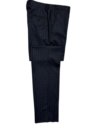 Paul Smith Mens Charcoal Pinstripe Half Canvassed Notch Lapel Slim Fit 2-Button Wool Suit  - 40R