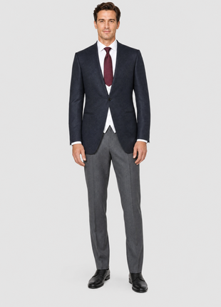 Corneliani Mens Black & Charcoal Multi-Pattern Fully-Canvassed No-Lapel Slim Fit 3-Piece Wool Silk Suit - 40L