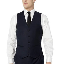 Thumbnail for Adam Baker Solid Navy Blue Classic Fit Three Piece Suit