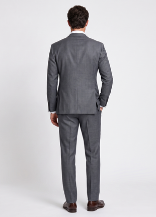 Polo Ralph Lauren Mens Gray Birdseye Notch Lapel Custom Fit 2-Button Wool Suit - 40L