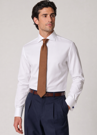 Letteriello Fine Ribbed Camel Italian Silk Neck Tie