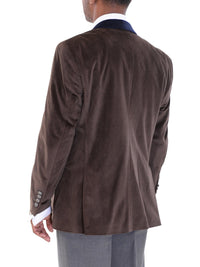 Thumbnail for Zenbriele BLAZERS Zenbriele Mens Brown Velvet Velour Two Button Blazer Sportcoat