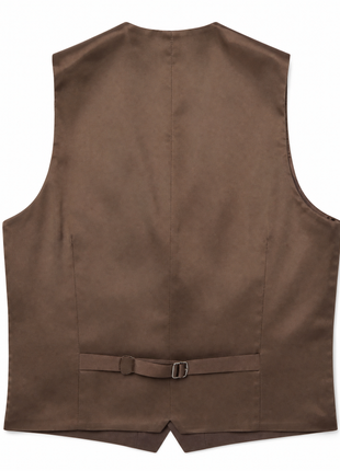 Polo Ralph Lauren Mens Brown Textured Notch Lapel Custom Fit 3-Piece Wool Suit - 40L