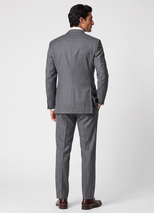 Polo Ralph Lauren Mens Gray Textured Notch Lapel Custom Fit 3-Piece Wool Suit - 40L