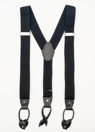 AR Black Suspenders - The Suit Depot