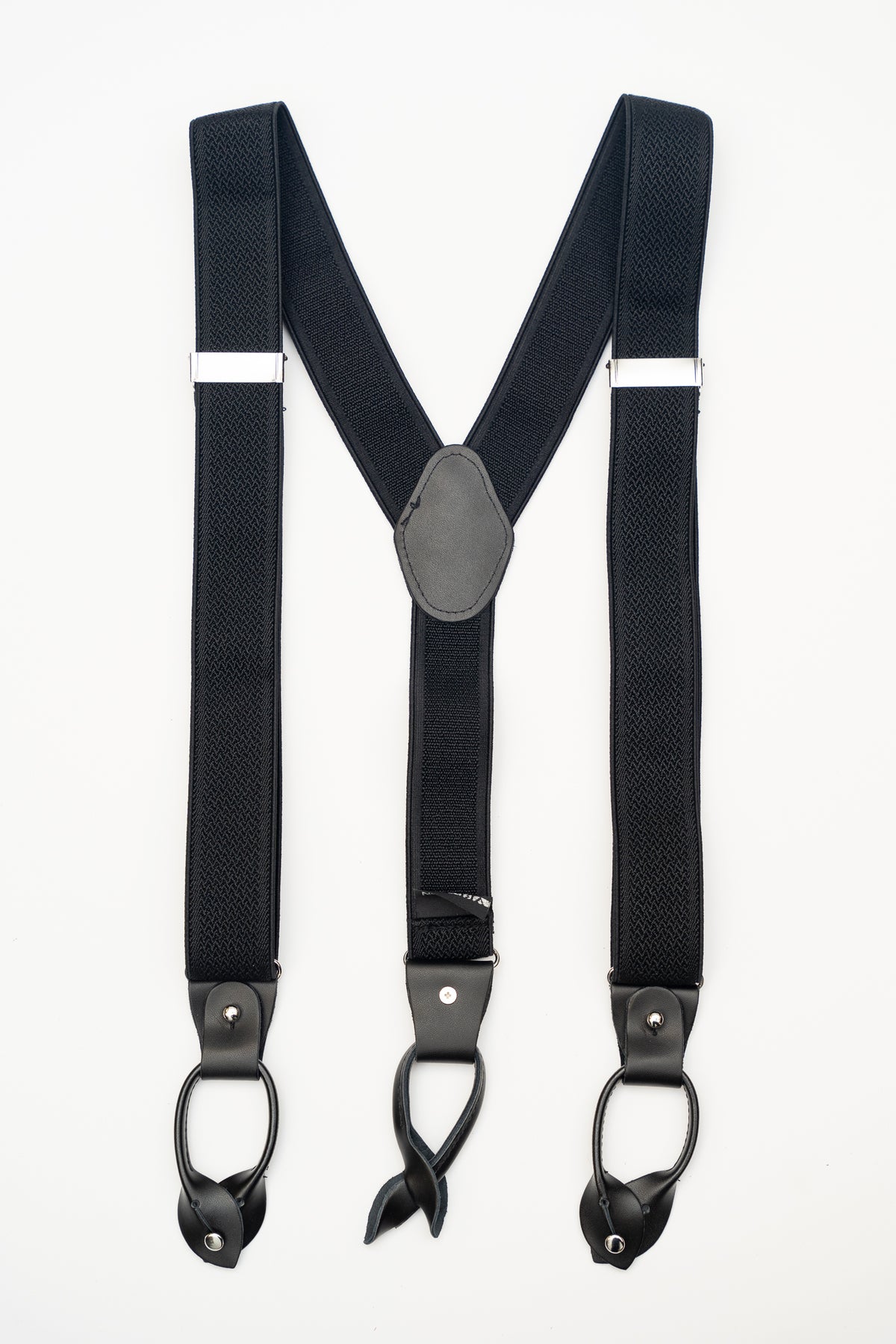 AR Black Suspenders - The Suit Depot