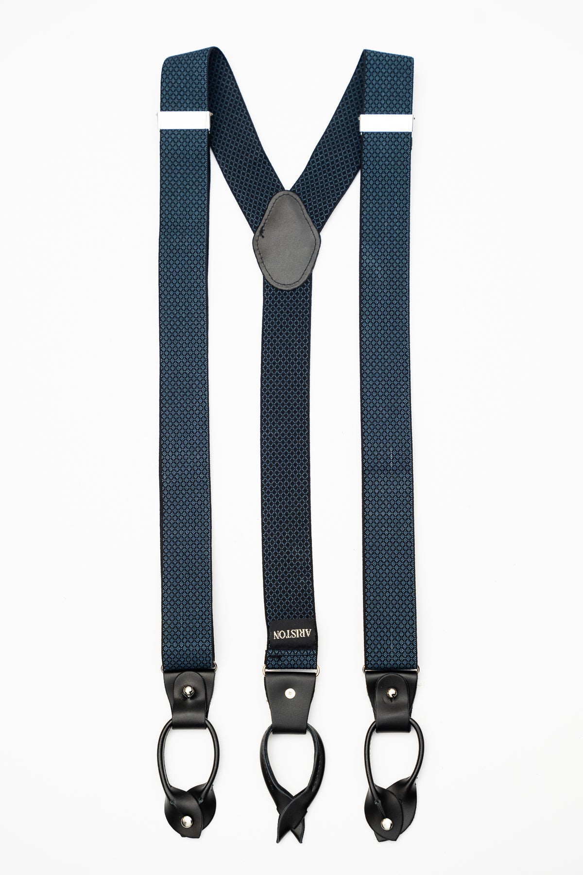 AR Blue Diamond Suspenders - The Suit Depot