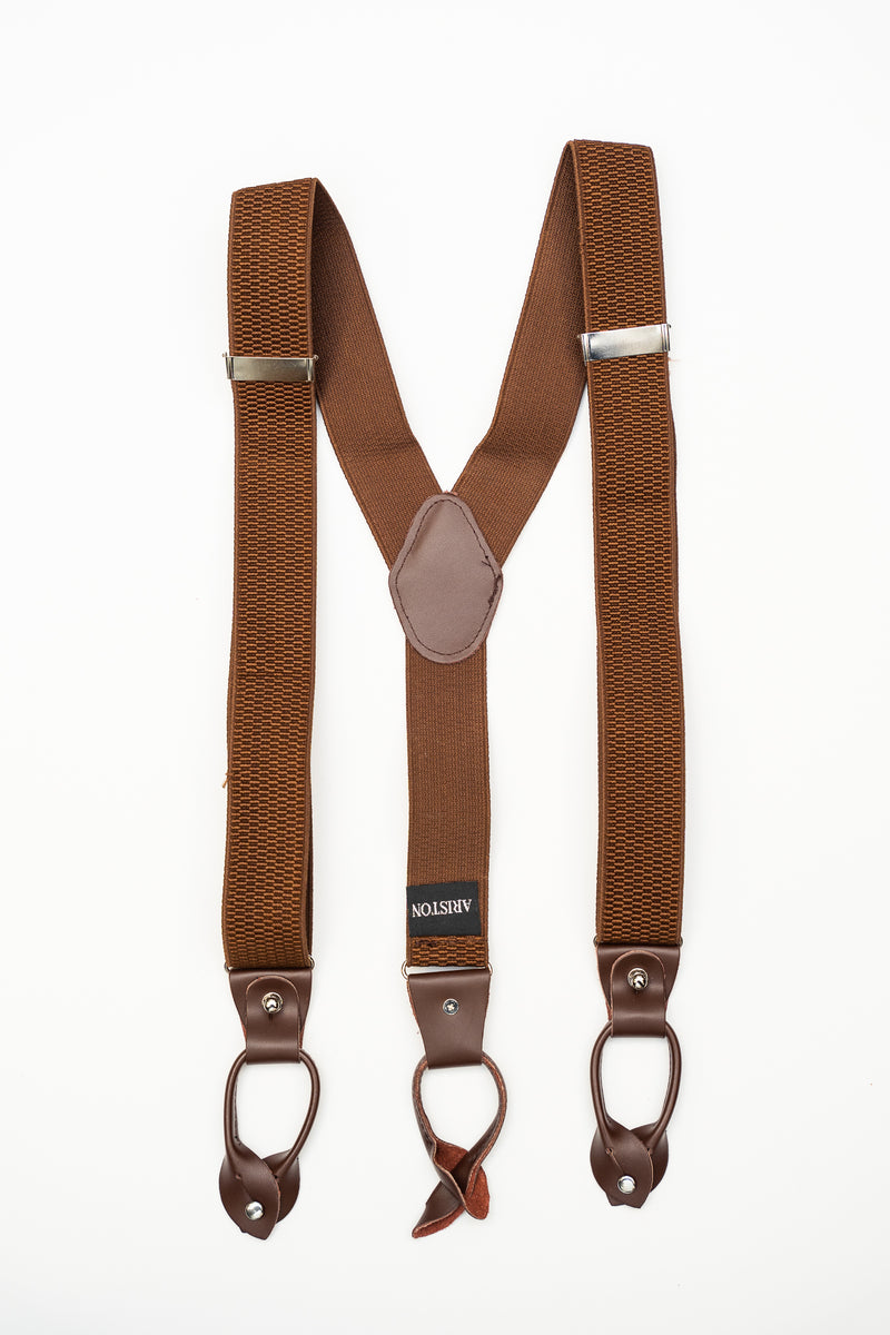 brown dress suspenders AR (Braces), XL Jared Mens Cognac Leather Adjustable Straps Color:Brown Tumbled Leather LUXE - eBay  US