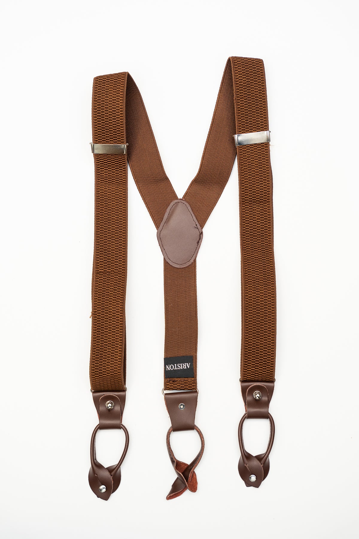 AR Brown Suspenders - The Suit Depot