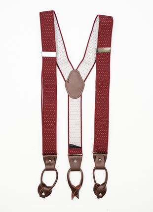 AR Burgundy BNL Suspenders - The Suit Depot
