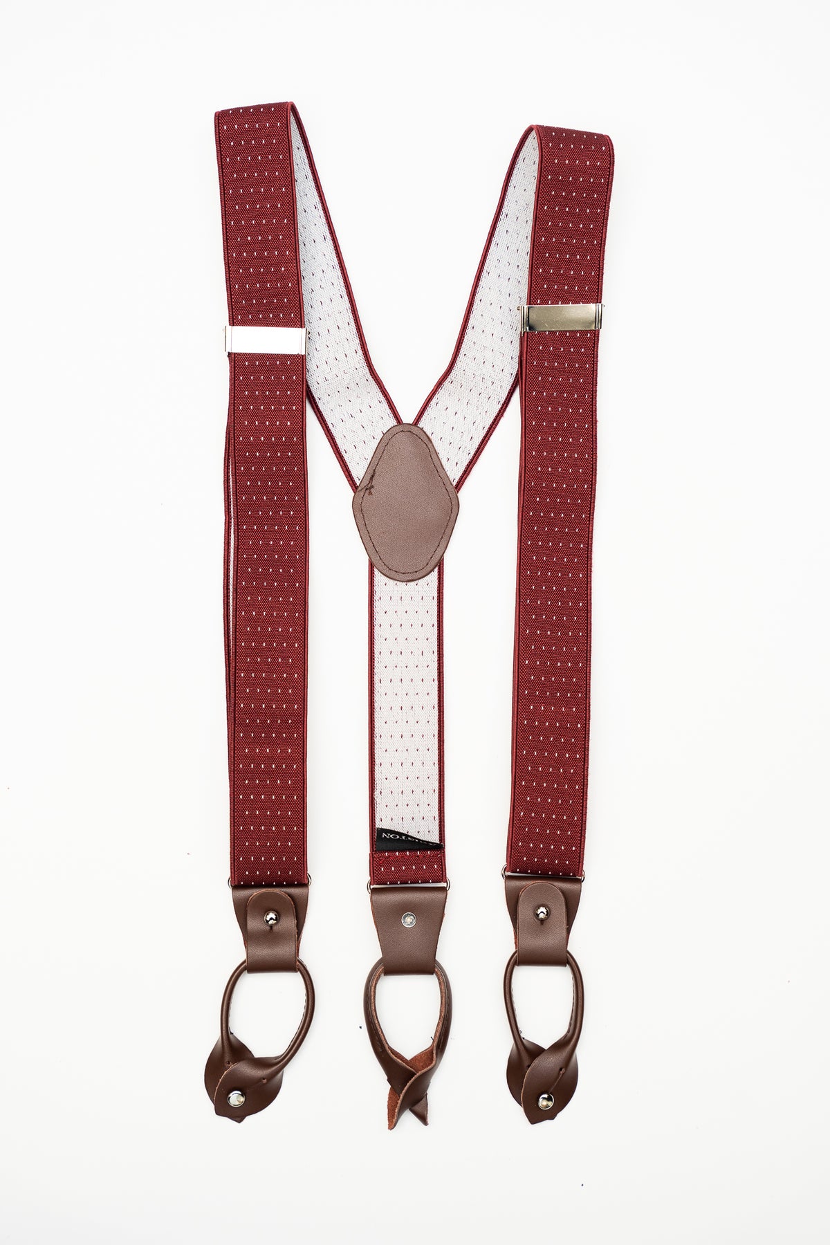 AR Burgundy BNL Suspenders - The Suit Depot