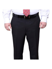 Thumbnail for Adolfo PANTS 48X30 Adolfo Portly Fit Black Pinstriped Flat Front Washable Dress Pants