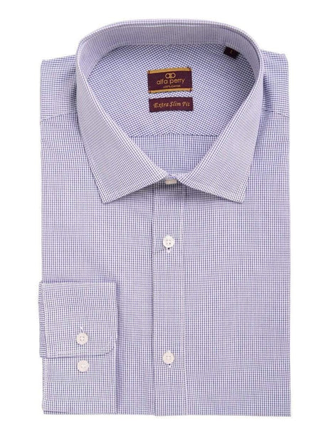 Shop Alpha Perry Blue 100% Cotton Dress Shirt