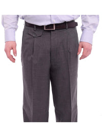 Thumbnail for Apollo King PANTS Apollo King Classic Fit Gray Heather Pleated Wide Leg Wool Dress Pants