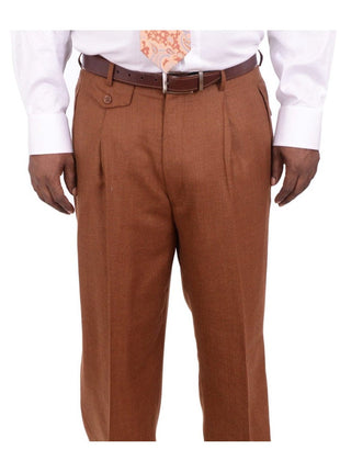Apollo King THREE PIECE SUITS Apollo King Classic Fit Rust Brown Check Three Piece Wool Suit With Peak Lapels