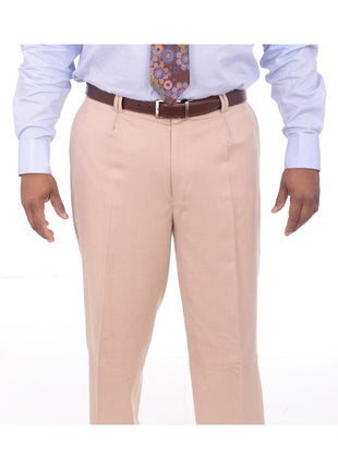 Apollo King THREE PIECE SUITS Apollo King Classic Fit Solid Tan With Subtle Sheen Three Piece Wool Suit
