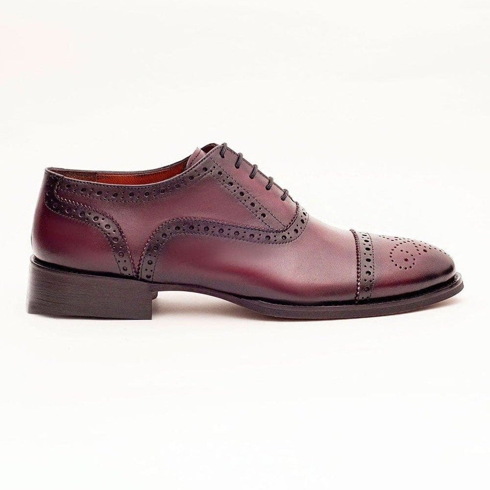 Ariston Mens Burgundy Oxford Lace-up Leather Dress Shoes, 11.5 Ariston Mens Burgundy Oxford Lace-up Leather Dress Shoes, 11.5
