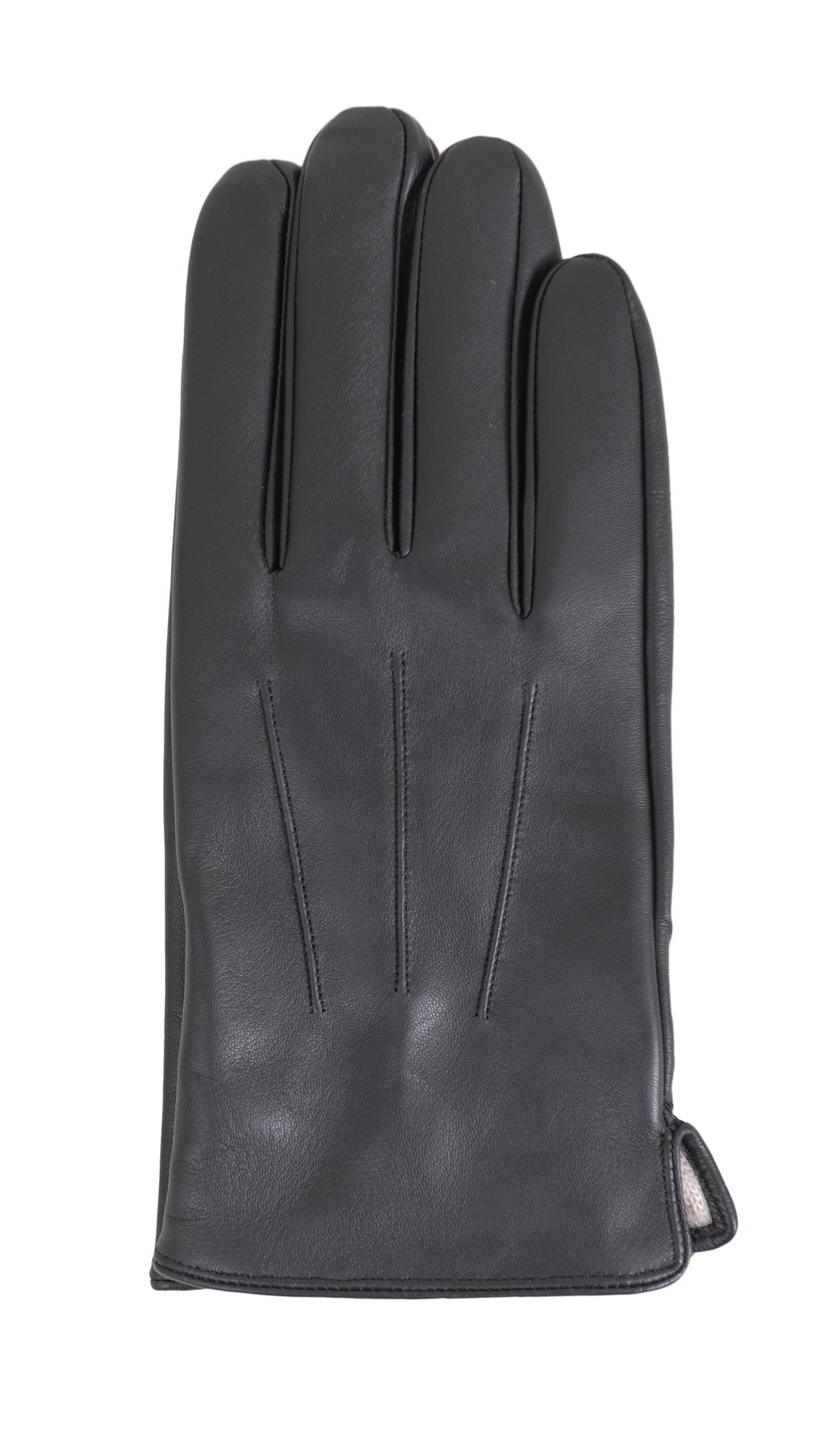 Touchscreen Leather Gloves Men Black - Handmade in Italy XXXL - 12½/13