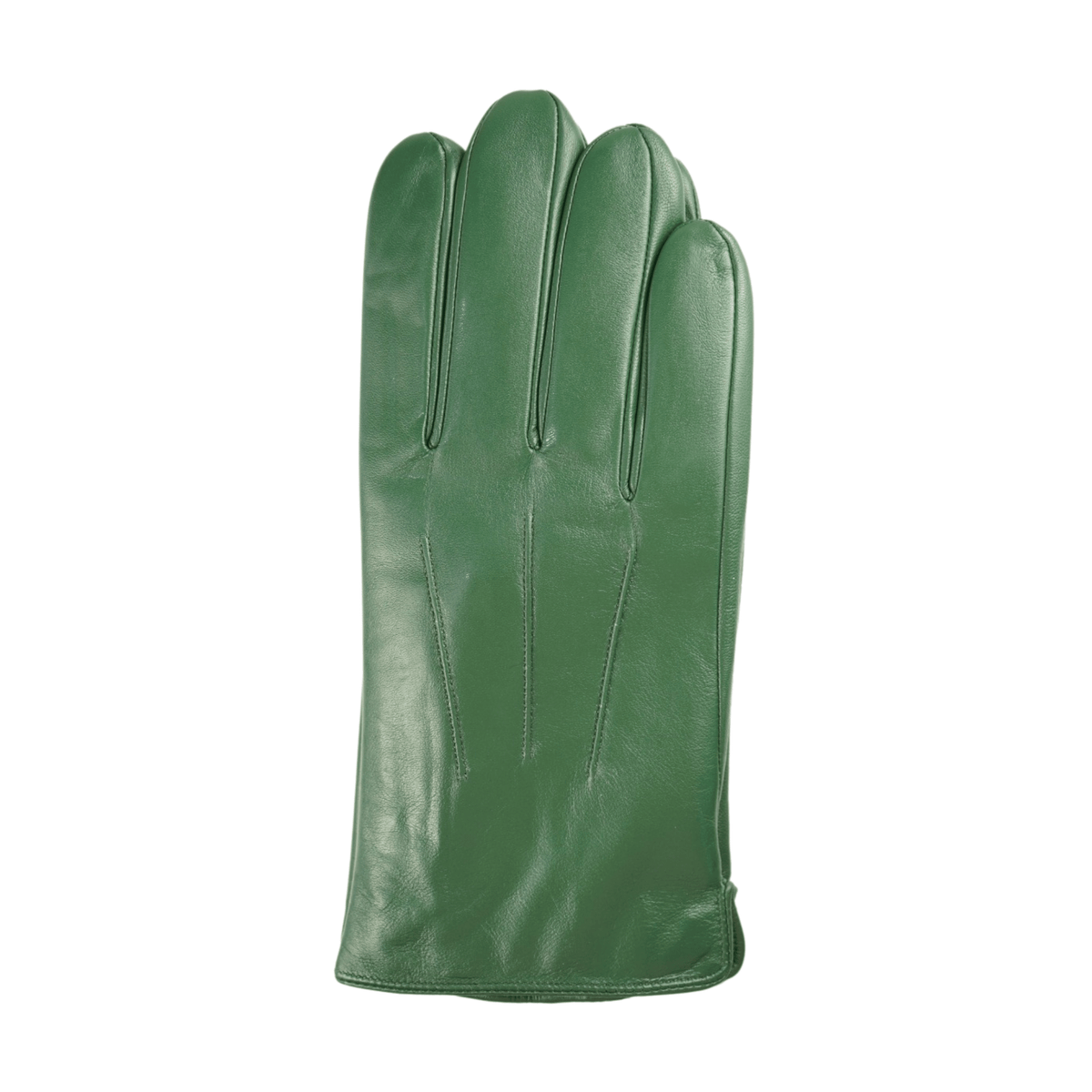 Ariston Ariston Mens Solid Green Touch Screen Leather Gloves