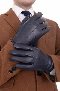 Thumbnail for Ariston Clothing, Shoes & Accessories > Men > Men's Accessories > Gloves & Mittens Ariston Mens Genuine Nappa Lambskin Leather Driving Gloves With Fleece Lining