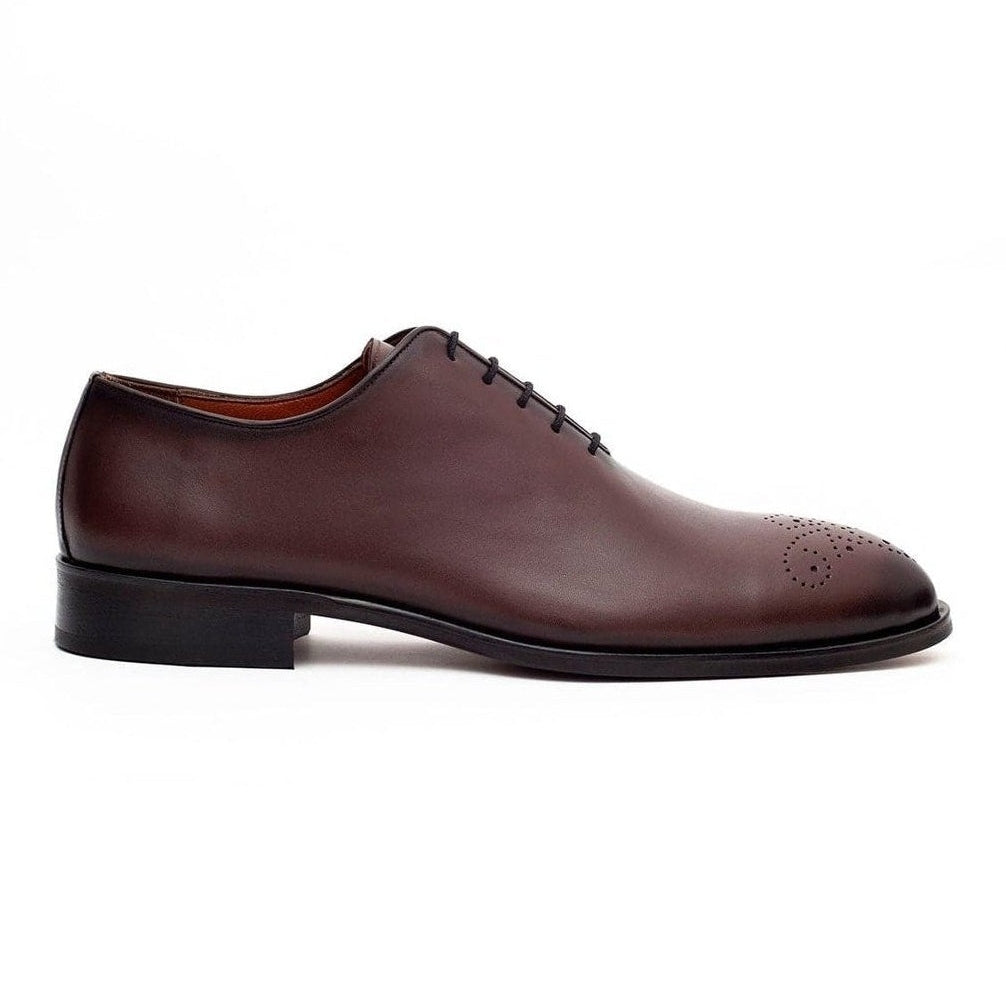 Shop Chestnut Brown Whole Cut Leather Oxford Shoes | The Suit Depot Shop Chestnut Brown Whole Cut Leather Oxford Shoes | The Suit Depot