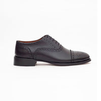 Thumbnail for Ariston SHOES Ariston Mens Black Lace-up Oxford Leather Dress Shoes
