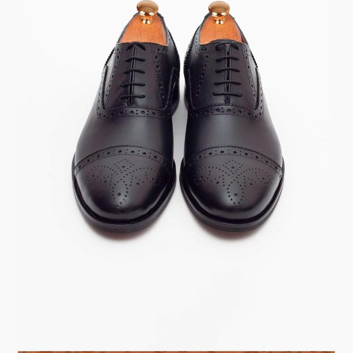 Ariston SHOES Ariston Mens Black Lace-up Oxford Leather Dress Shoes