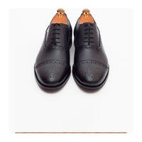 Thumbnail for Ariston SHOES Ariston Mens Black Lace-up Oxford Leather Dress Shoes