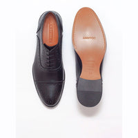 Thumbnail for Ariston SHOES Ariston Mens Black Oxford Lace-up Leather Dress Shoes