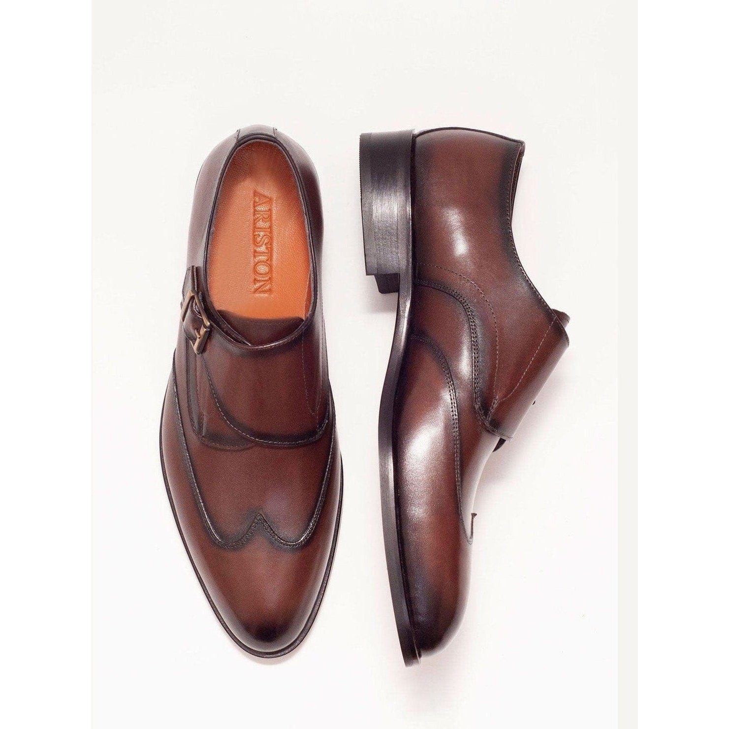 Shop Chestnut Brown Leather Monk Strap Dress Shoes | The Suit Depot Shop Chestnut Brown Leather Monk Strap Dress Shoes | The Suit Depot