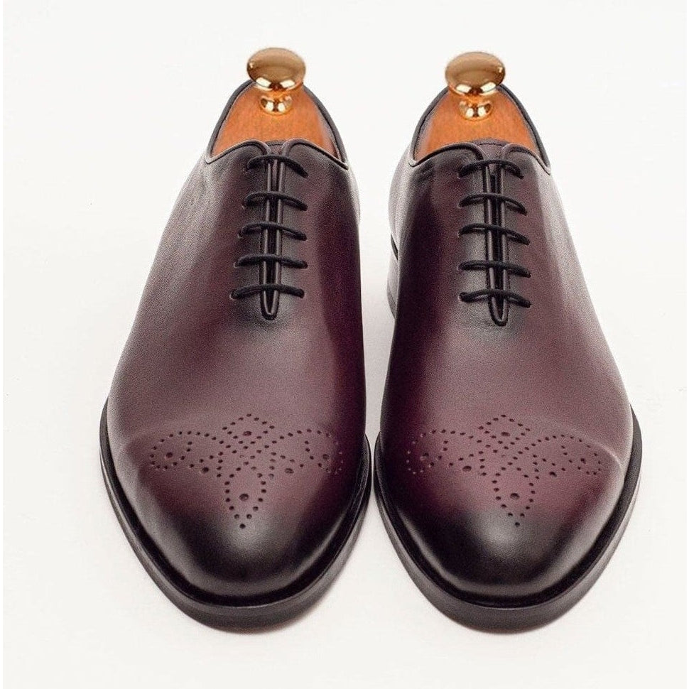 Shop Burgundy Leather Whole Cut Oxford Dress Shoes | The Suit Depot Shop Burgundy Leather Whole Cut Oxford Dress Shoes | The Suit Depot
