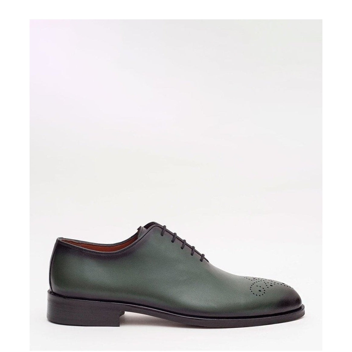 Ariston Mens Solid Green Whole Cut Oxford Leather Dress Shoes, 8 Ariston Mens Solid Green Whole Cut Oxford Leather Dress Shoes, 8