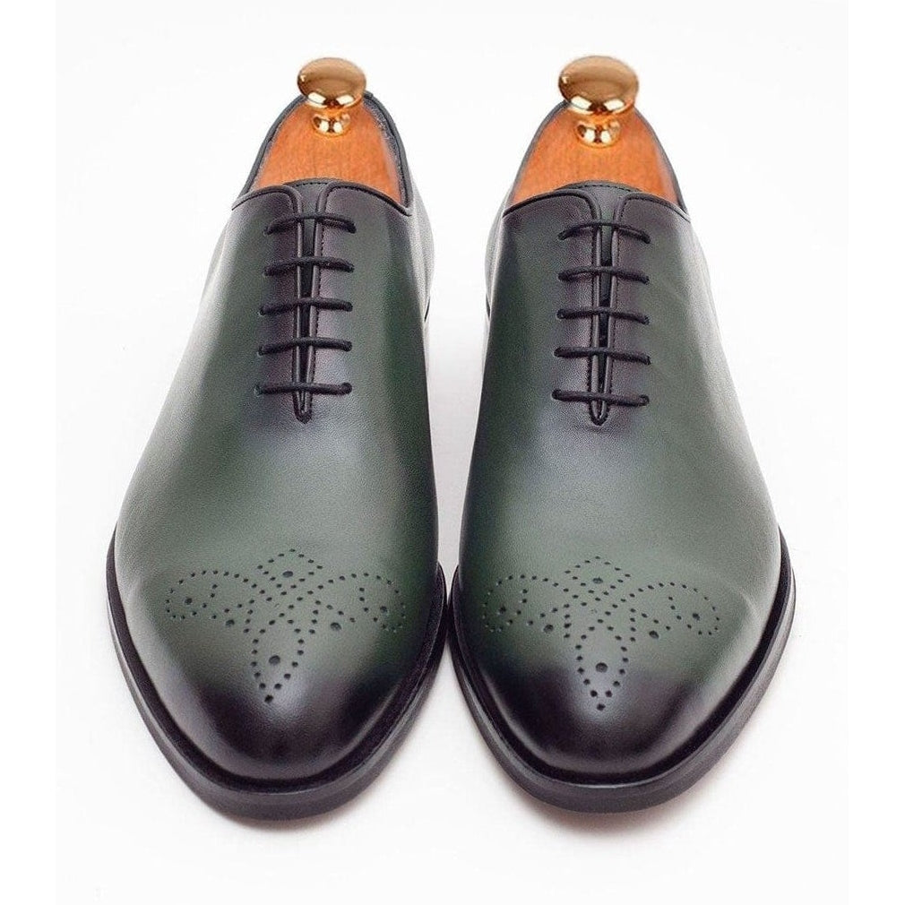 Ariston Mens Solid Green Whole Cut Oxford Leather Dress Shoes Ariston Mens Solid Green Whole Cut Oxford Leather Dress Shoes