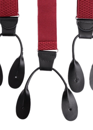 Ariston Suspenders Mens Button Black Leather Braces Adjustable Y Back Suspenders Xlong Available