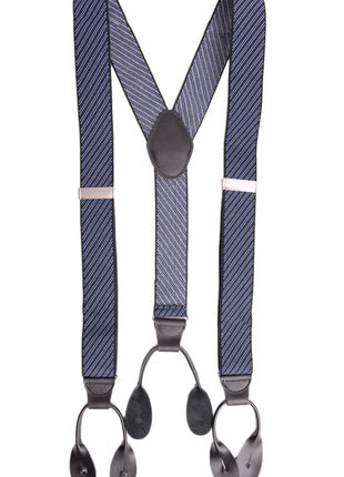 Ariston Suspenders Mens Button Black Leather Braces Adjustable Y Back Suspenders Xlong Available