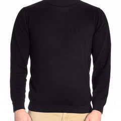 Arthur Black Arthur Black Men's Black Pullover Cotton Blend Turtleneck Sweater Shirt